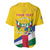 Personalised Central African Republic Independence Day Baseball Jersey Coat Of Arms Proteas