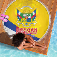 Central African Republic Independence Day Beach Blanket Coat Of Arms Proteas