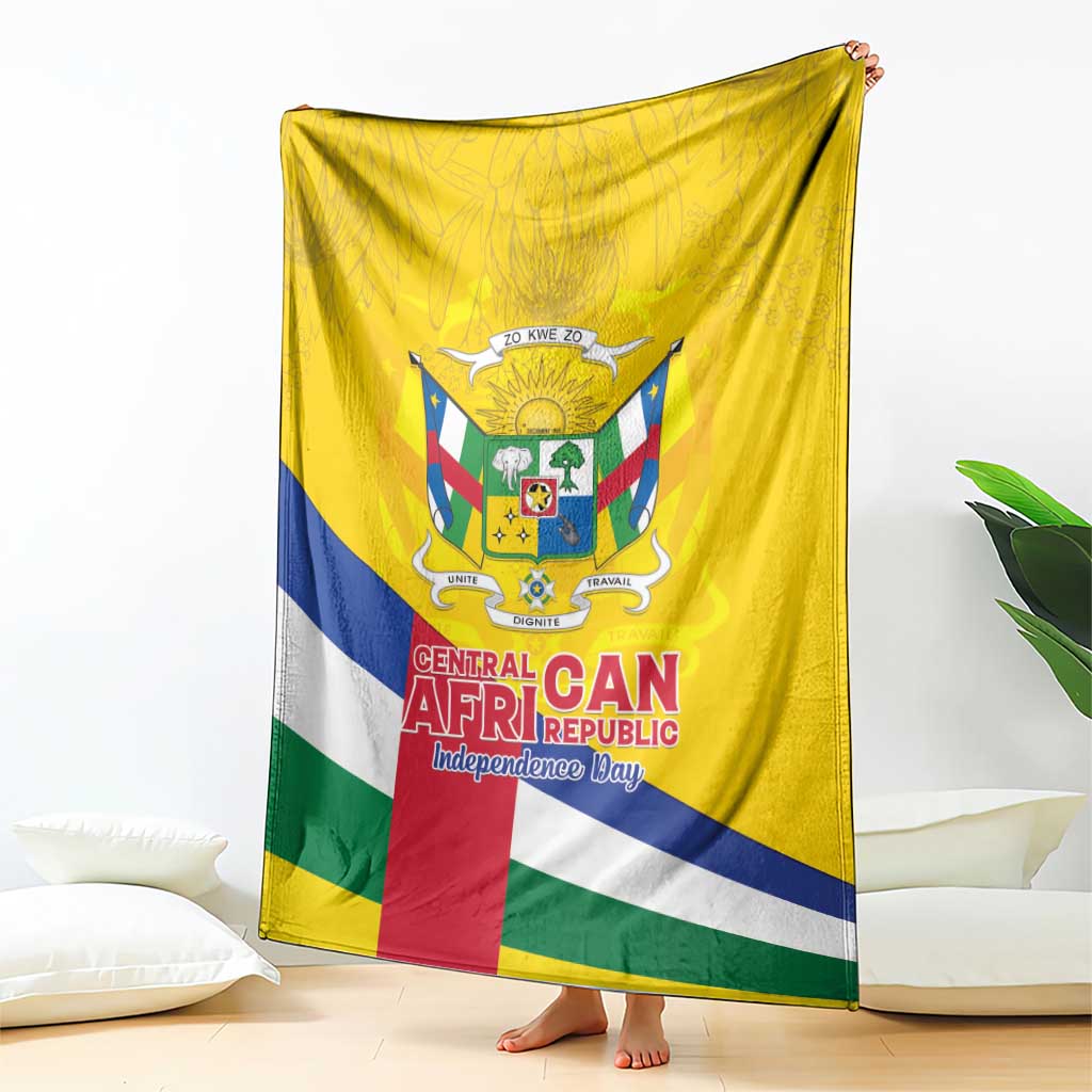 Central African Republic Independence Day Blanket Coat Of Arms Proteas