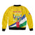 Personalised Central African Republic Independence Day Bomber Jacket Coat Of Arms Proteas