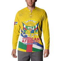 Personalised Central African Republic Independence Day Button Sweatshirt Coat Of Arms Proteas