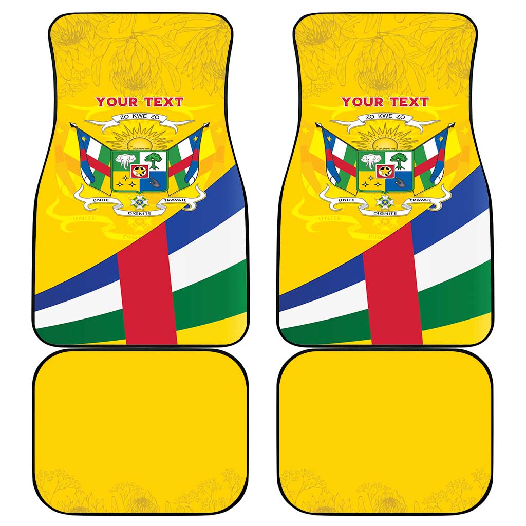 Central African Republic Independence Day Car Mats Coat Of Arms Proteas