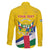 Personalised Central African Republic Independence Day Family Matching Long Sleeve Bodycon Dress and Hawaiian Shirt Coat Of Arms Proteas