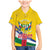 Personalised Central African Republic Independence Day Family Matching Mermaid Dress and Hawaiian Shirt Coat Of Arms Proteas