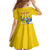 Personalised Central African Republic Independence Day Family Matching Off Shoulder Short Dress and Hawaiian Shirt Coat Of Arms Proteas