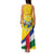 Personalised Central African Republic Independence Day Family Matching Tank Maxi Dress and Hawaiian Shirt Coat Of Arms Proteas