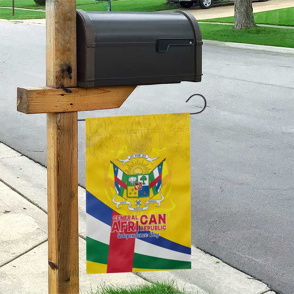 Central African Republic Independence Day Garden Flag Coat Of Arms Proteas