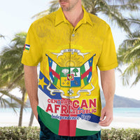 Personalised Central African Republic Independence Day Hawaiian Shirt Coat Of Arms Proteas