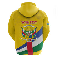 Personalised Central African Republic Independence Day Hoodie Coat Of Arms Proteas