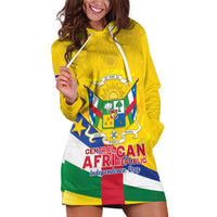 Personalised Central African Republic Independence Day Hoodie Dress Coat Of Arms Proteas