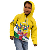Personalised Central African Republic Independence Day Kid Hoodie Coat Of Arms Proteas