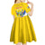 Personalised Central African Republic Independence Day Kid Short Sleeve Dress Coat Of Arms Proteas