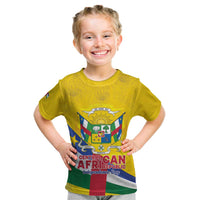 Personalised Central African Republic Independence Day Kid T Shirt Coat Of Arms Proteas