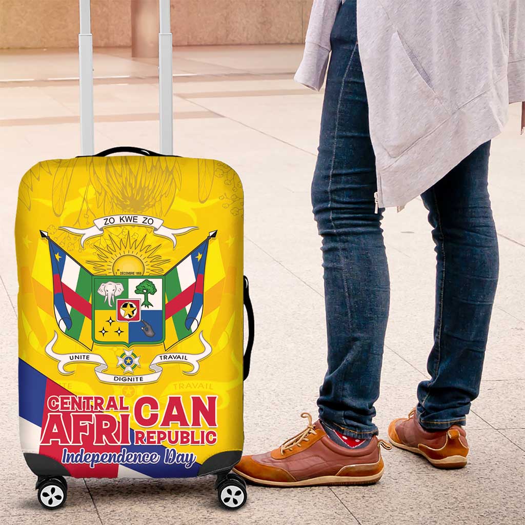 Central African Republic Independence Day Luggage Cover Coat Of Arms Proteas