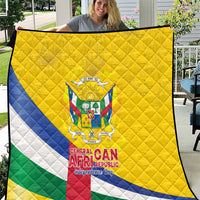 Central African Republic Independence Day Quilt Coat Of Arms Proteas