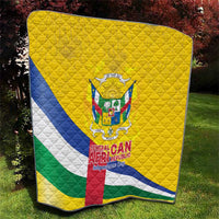 Central African Republic Independence Day Quilt Coat Of Arms Proteas