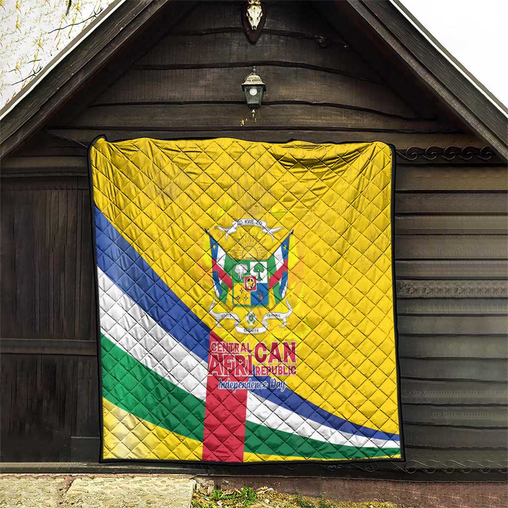 Central African Republic Independence Day Quilt Coat Of Arms Proteas