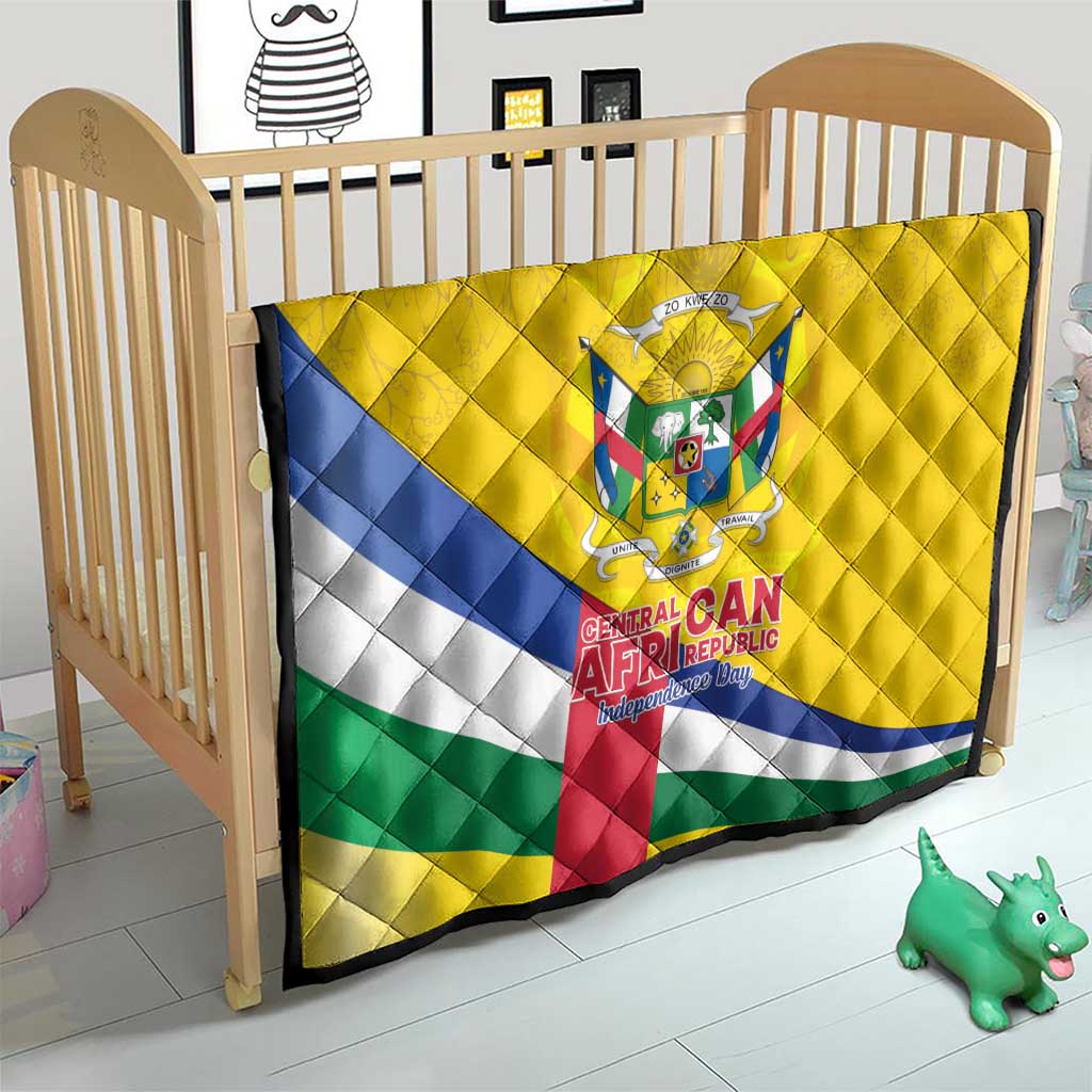 Central African Republic Independence Day Quilt Coat Of Arms Proteas