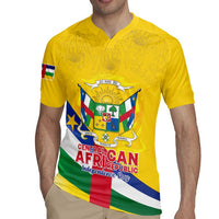 Personalised Central African Republic Independence Day Rugby Jersey Coat Of Arms Proteas