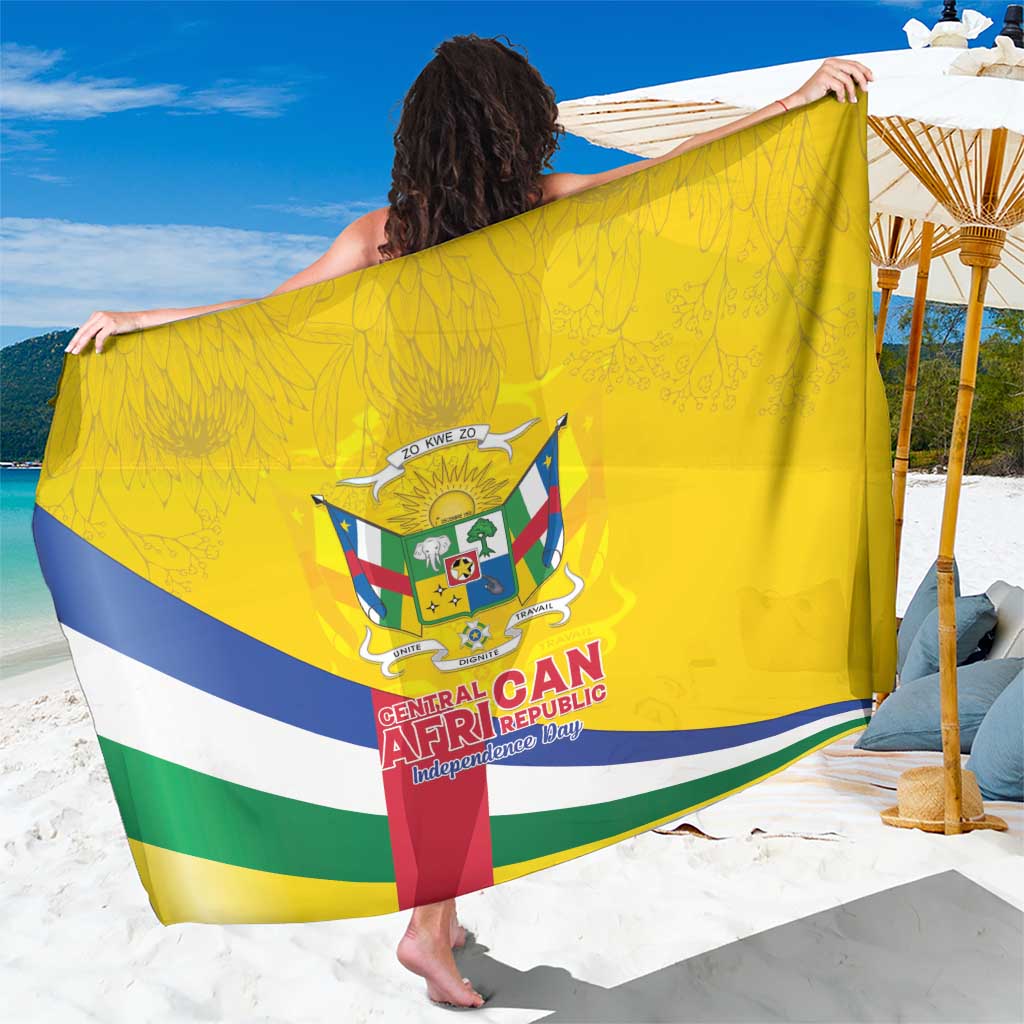 Central African Republic Independence Day Sarong Coat Of Arms Proteas