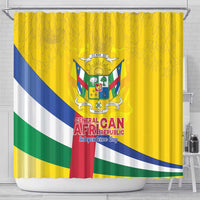 Central African Republic Independence Day Shower Curtain Coat Of Arms Proteas