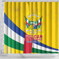 Central African Republic Independence Day Shower Curtain Coat Of Arms Proteas