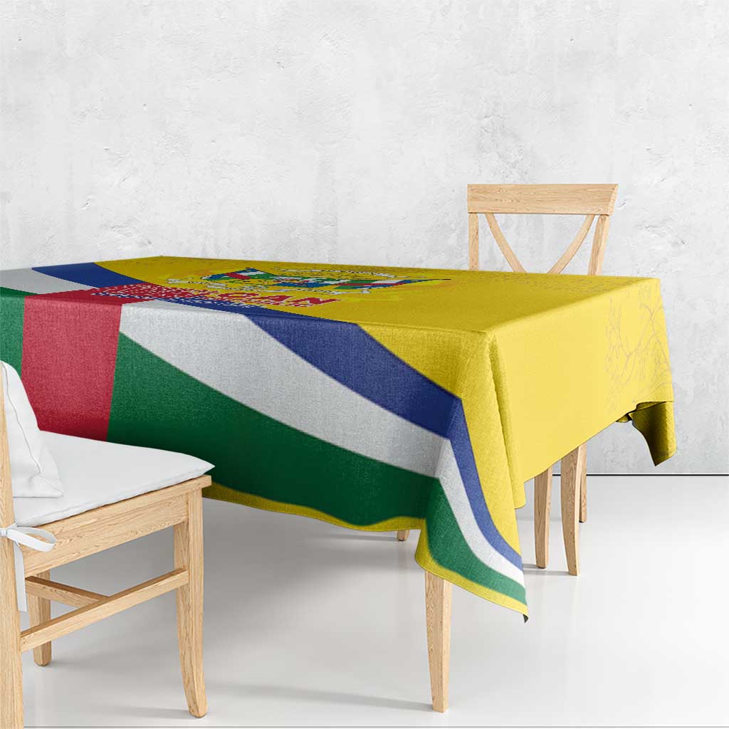 Central African Republic Independence Day Tablecloth Coat Of Arms Proteas
