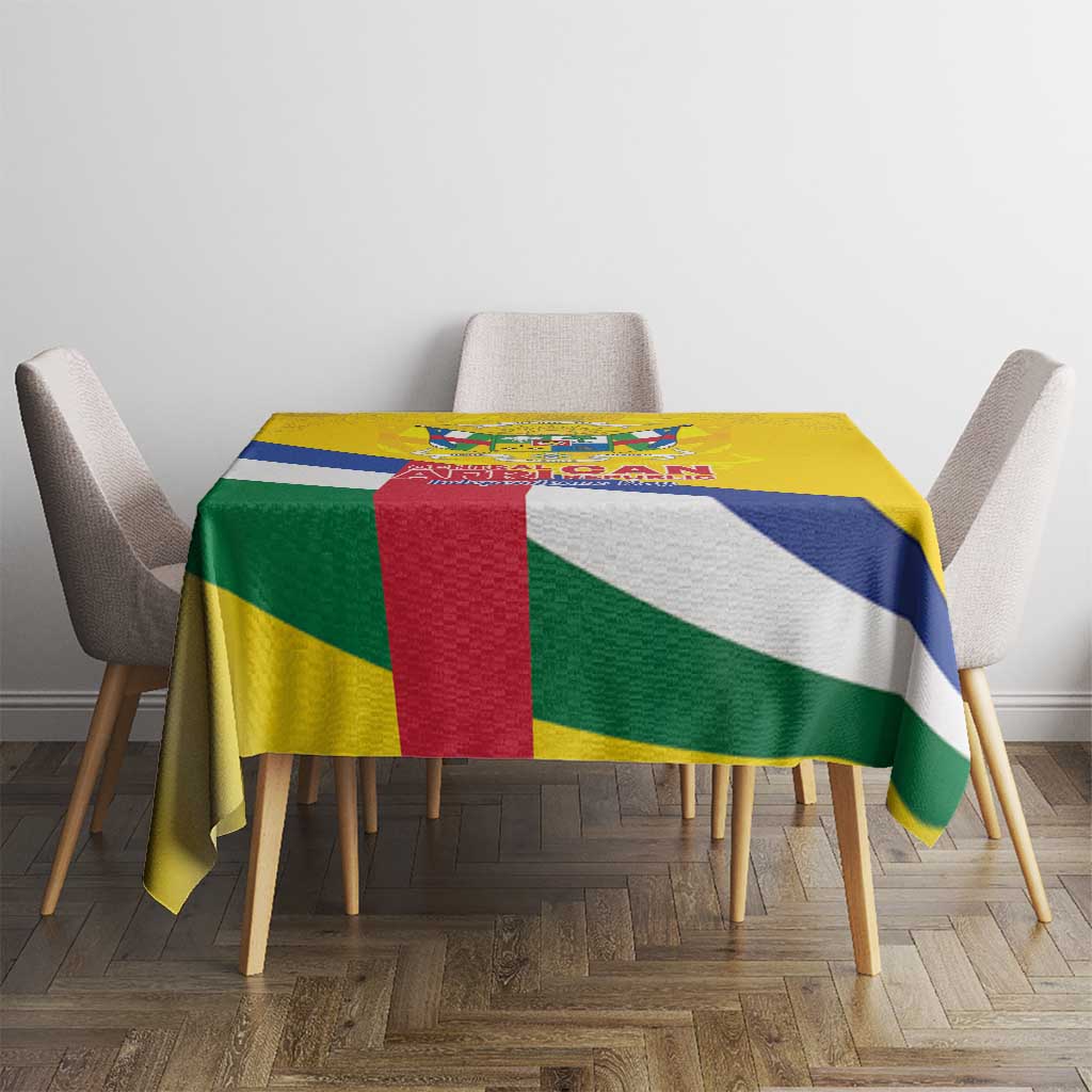 Central African Republic Independence Day Tablecloth Coat Of Arms Proteas