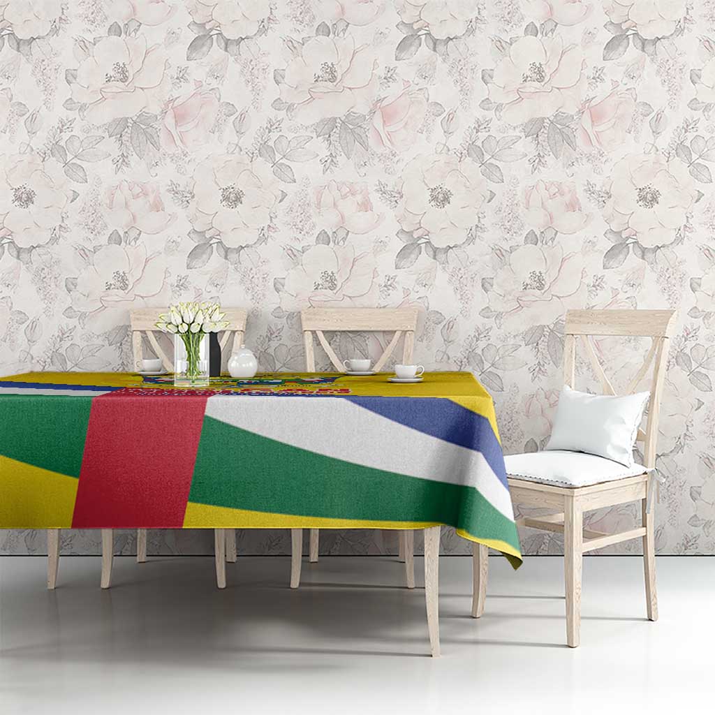 Central African Republic Independence Day Tablecloth Coat Of Arms Proteas