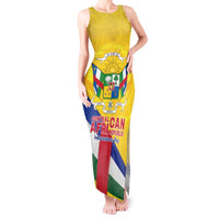 Personalised Central African Republic Independence Day Tank Maxi Dress Coat Of Arms Proteas