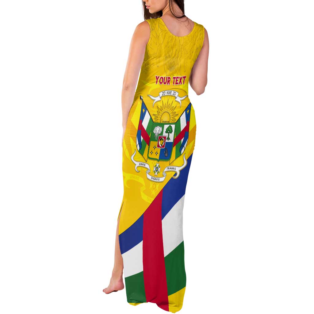 Personalised Central African Republic Independence Day Tank Maxi Dress Coat Of Arms Proteas