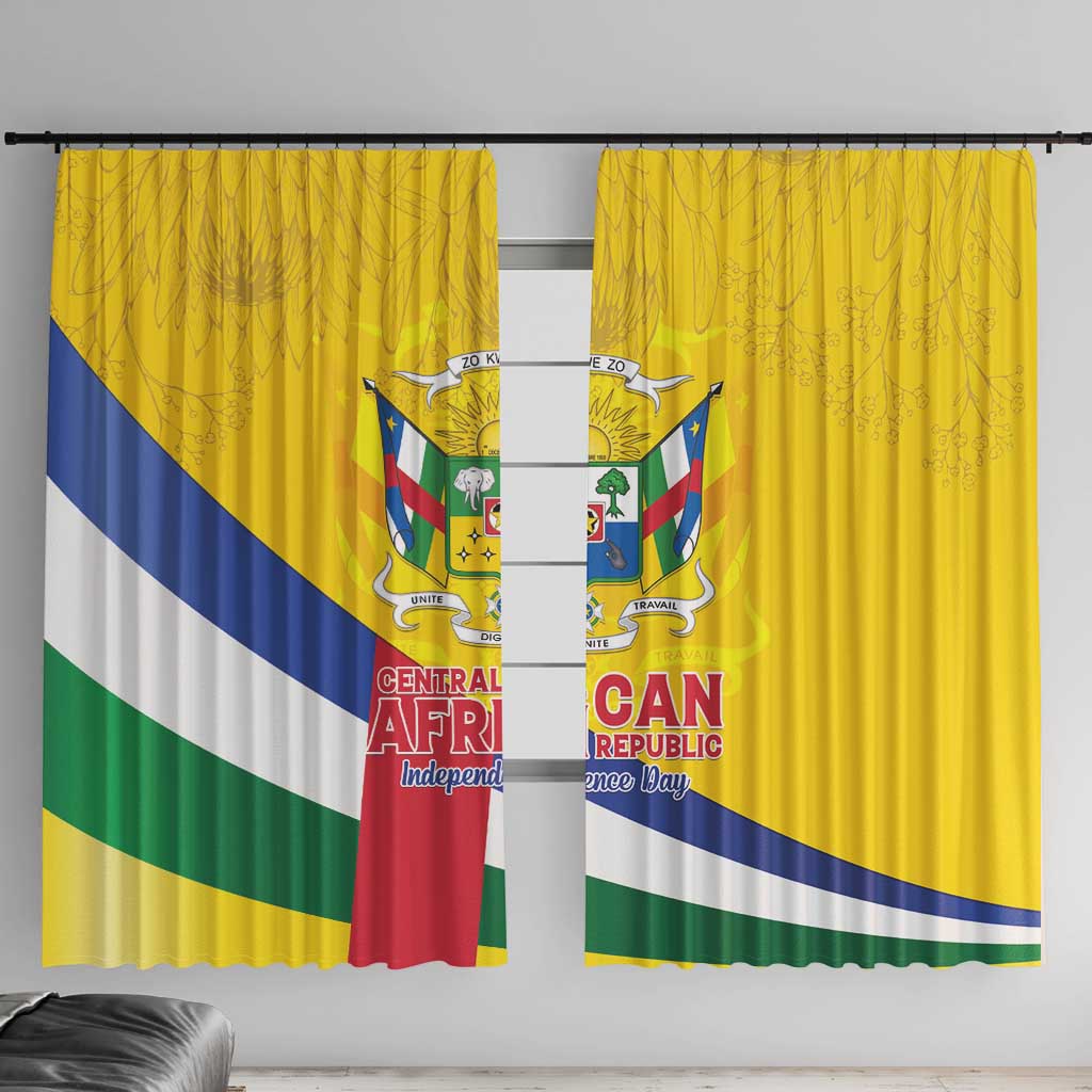 Central African Republic Independence Day Window Curtain Coat Of Arms Proteas