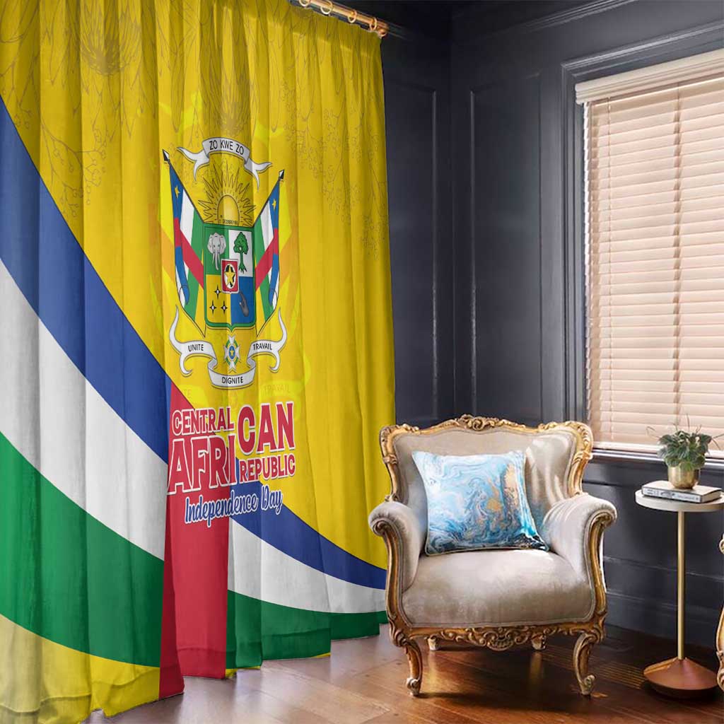 Central African Republic Independence Day Window Curtain Coat Of Arms Proteas