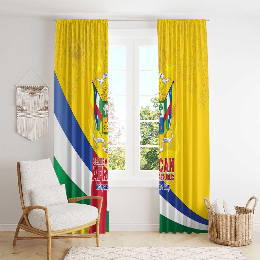 Central African Republic Independence Day Window Curtain Coat Of Arms Proteas