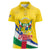 Personalised Central African Republic Independence Day Women Polo Shirt Coat Of Arms Proteas