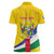 Personalised Central African Republic Independence Day Women Polo Shirt Coat Of Arms Proteas