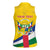 Personalised Central African Republic Independence Day Women Sleeveless Polo Shirt Coat Of Arms Proteas