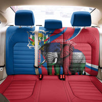 Personalised Central African Republic Back Car Seat Cover Elephant Coat Of Arms