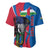 Personalised Central African Republic Baseball Jersey Elephant Coat Of Arms