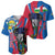Personalised Central African Republic Baseball Jersey Elephant Coat Of Arms