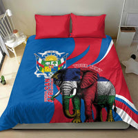 Personalised Central African Republic Bedding Set Elephant Coat Of Arms