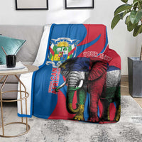 Personalised Central African Republic Blanket Elephant Coat Of Arms