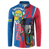 Personalised Central African Republic Button Sweatshirt Elephant Coat Of Arms