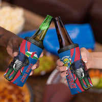 Personalised Central African Republic 4 in 1 Can Cooler Tumbler Elephant Coat Of Arms