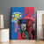 Personalised Central African Republic Canvas Wall Art Elephant Coat Of Arms