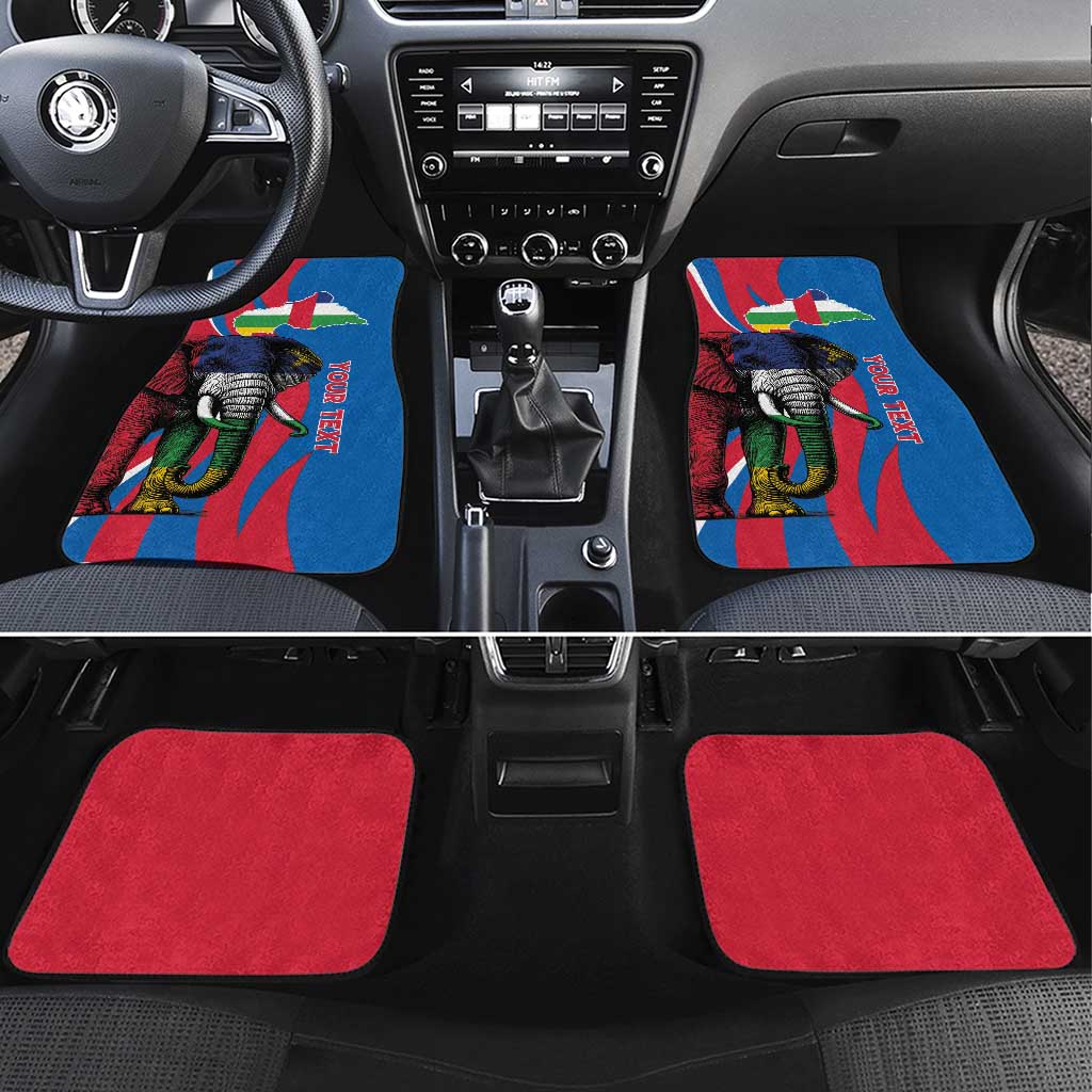 Personalised Central African Republic Car Mats Elephant Coat Of Arms