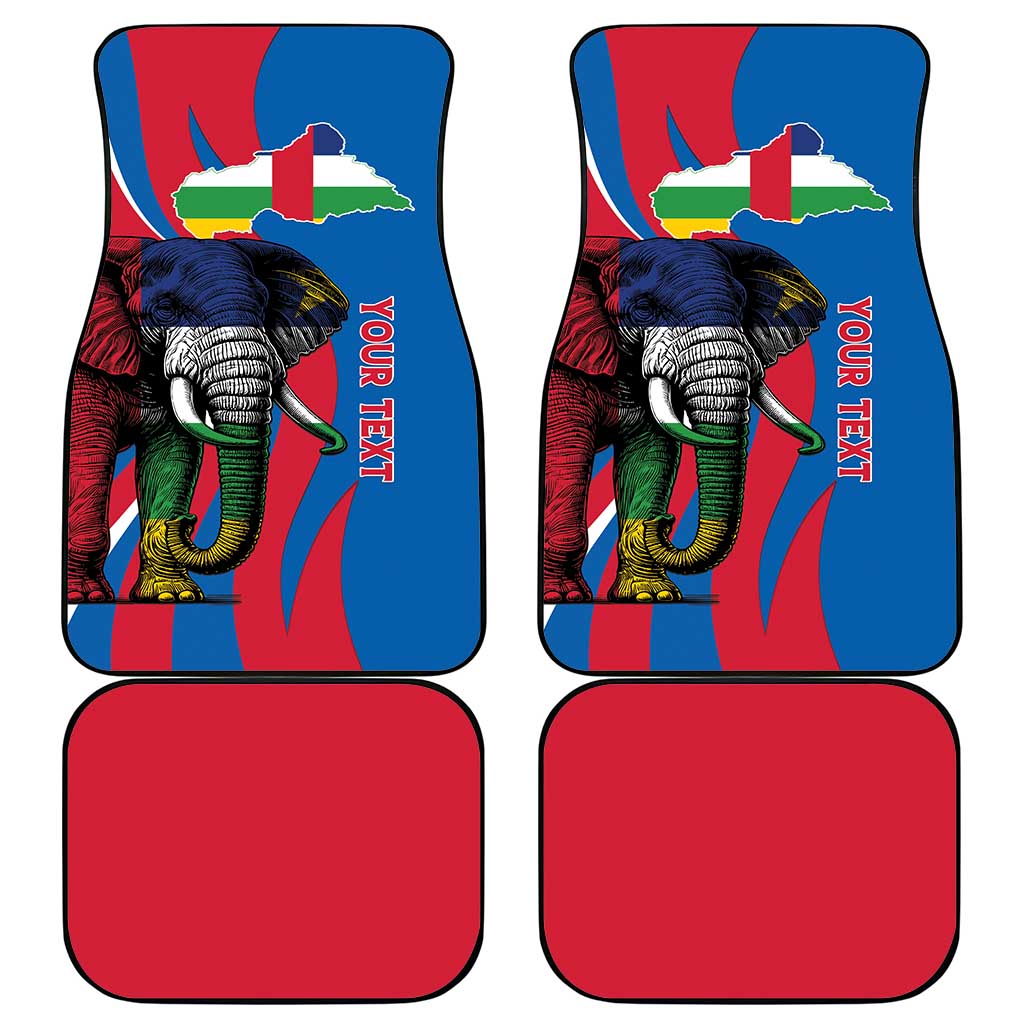 Personalised Central African Republic Car Mats Elephant Coat Of Arms