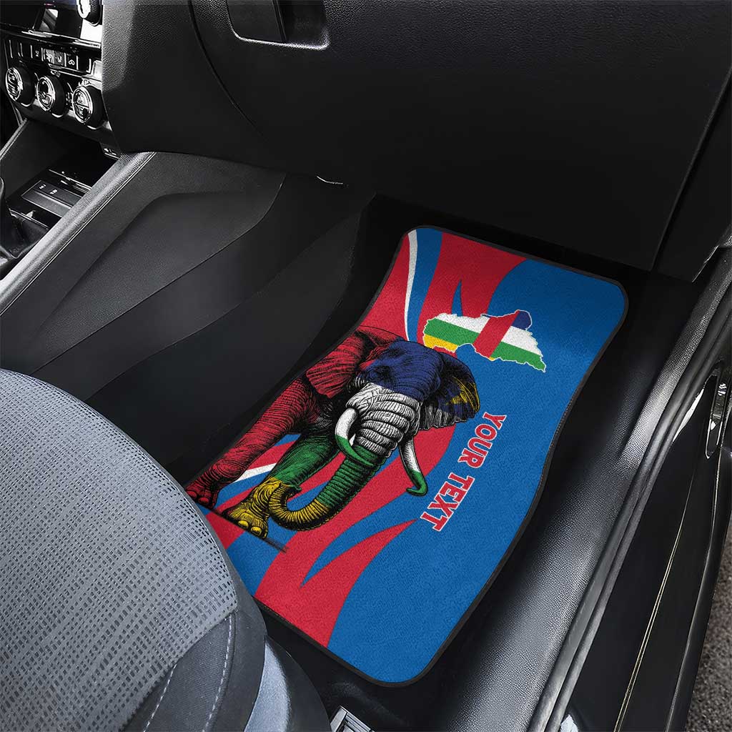 Personalised Central African Republic Car Mats Elephant Coat Of Arms