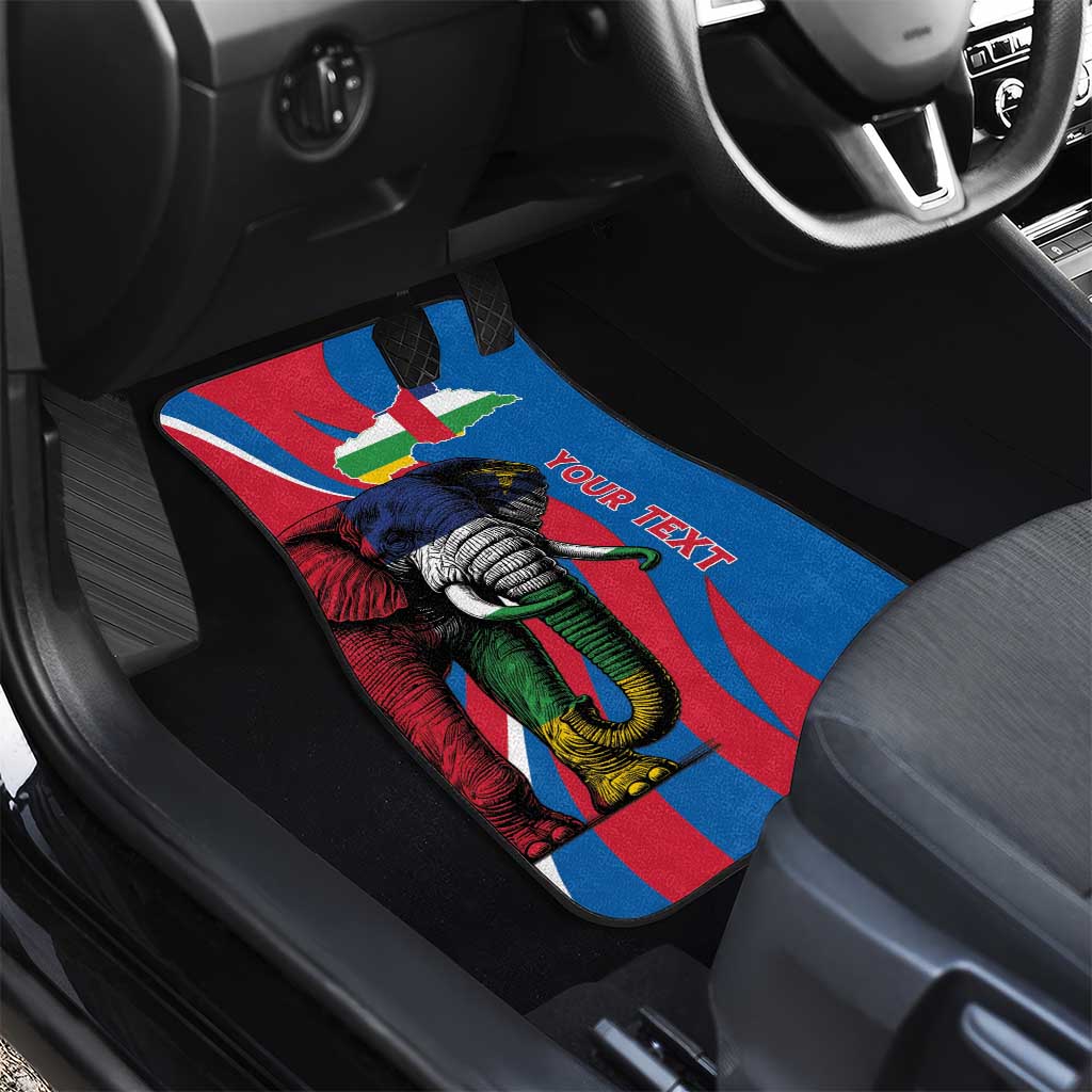 Personalised Central African Republic Car Mats Elephant Coat Of Arms