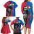 Personalised Central African Republic Family Matching Long Sleeve Bodycon Dress and Hawaiian Shirt Elephant Coat Of Arms